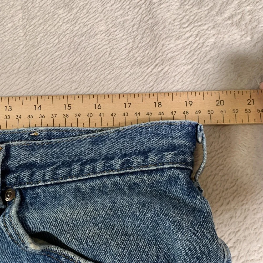 Vintage Lee Jeans Mens 40x34(38x34) Blue Denim Relaxed Fit Straight Leg Rise 90s